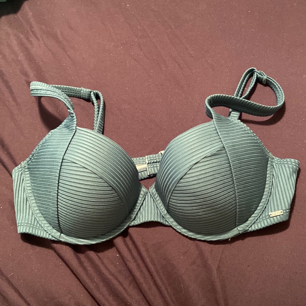 VS Pink Ribbed Push Up Swim Top